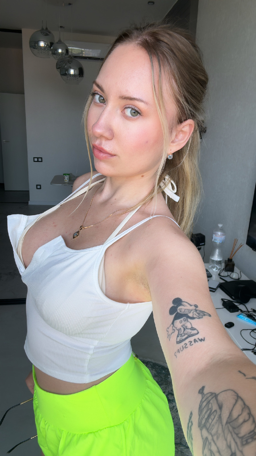 KateV in her underwear in Lubumbashi