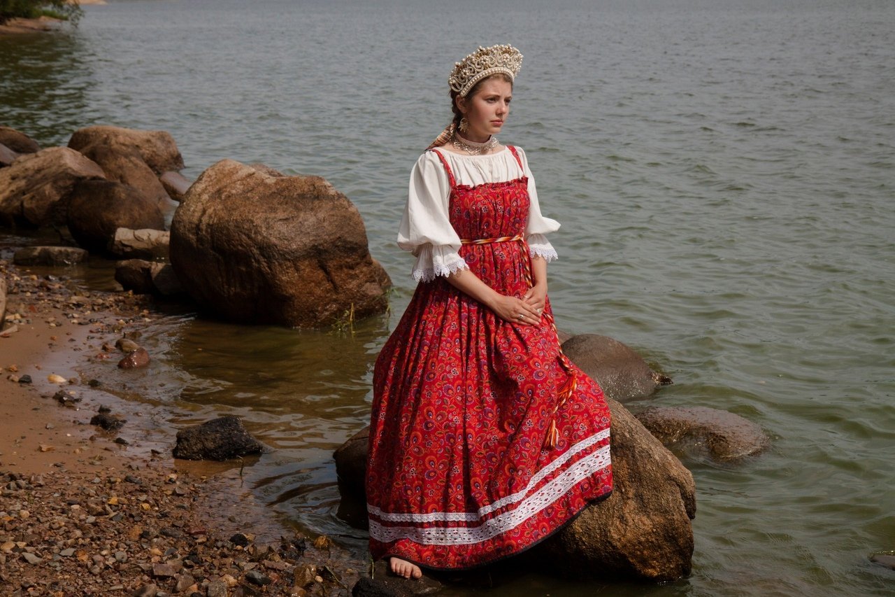 Women in Slavic costumes in Lubumbashi