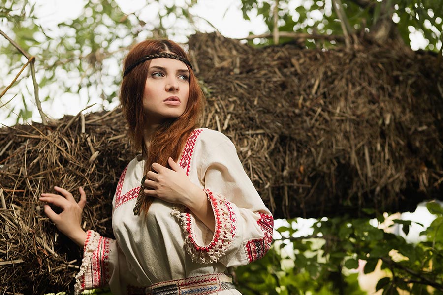 Women in Slavic costumes in Lubumbashi