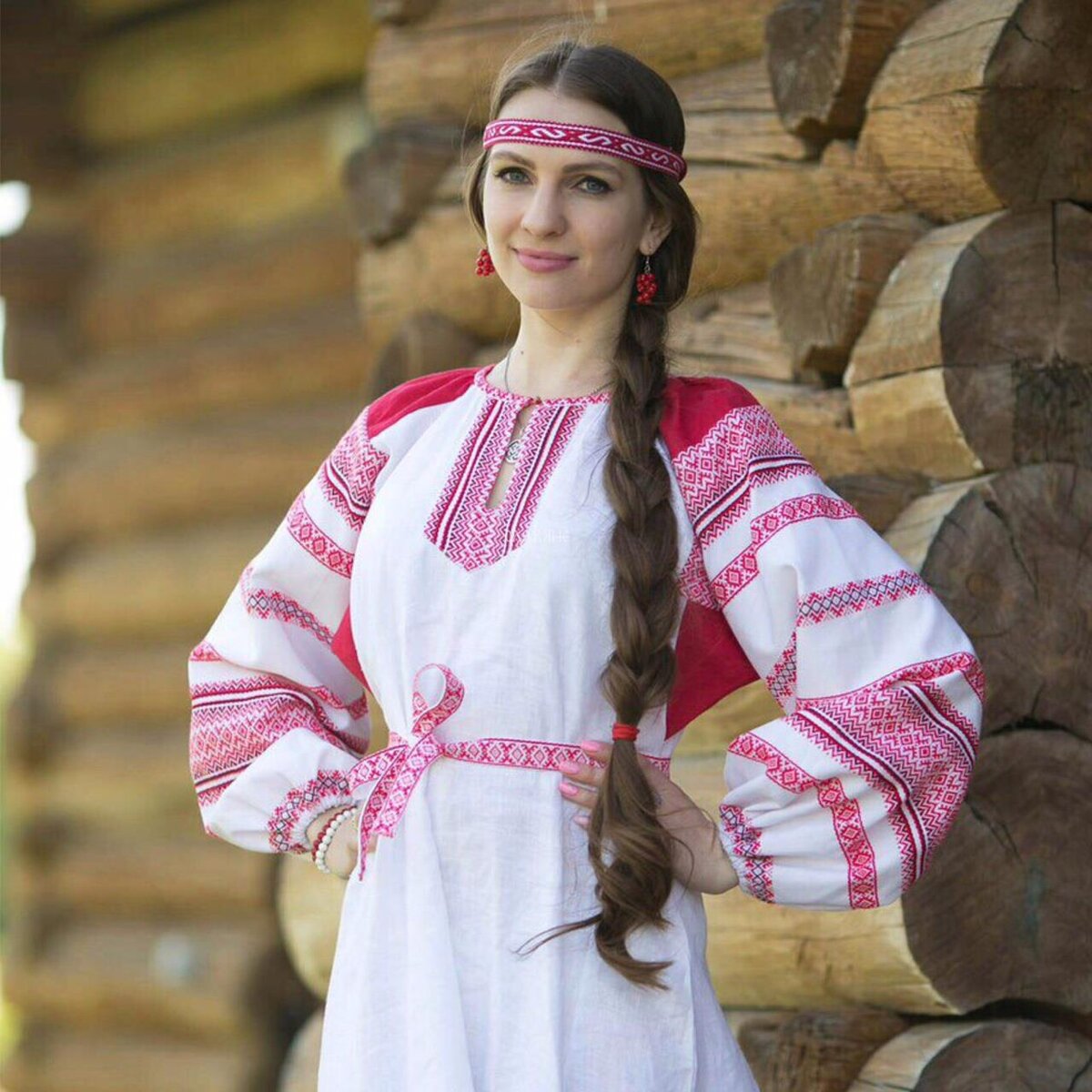 Girls in Slavic costumes in Lubumbashi