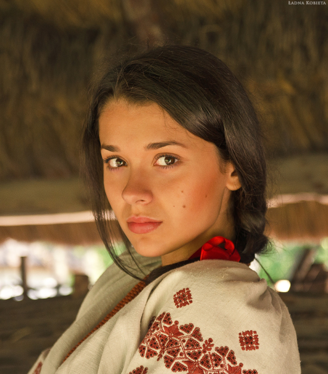 Girls in Slavic costumes in Lubumbashi